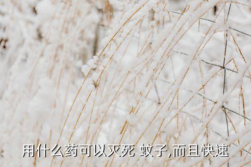 ,戶外殺蚊子用什么農藥最好
