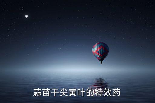 蒜苗干尖黃葉的特效藥