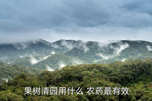  果樹清園用什么 農藥最有效