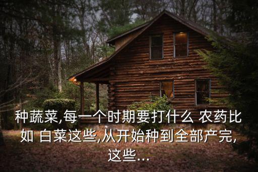 種蔬菜,每一個(gè)時(shí)期要打什么 農(nóng)藥比如 白菜這些,從開始種到全部產(chǎn)完,這些...