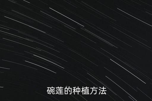  碗蓮的種植方法