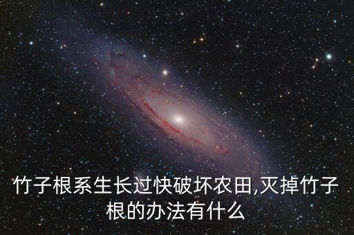 竹子根系生長過快破壞農田,滅掉竹子根的辦法有什么