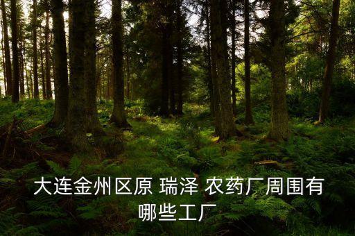  大連金州區原 瑞澤 農藥廠周圍有哪些工廠