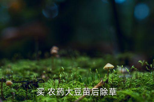 買 農藥大豆苗后除草