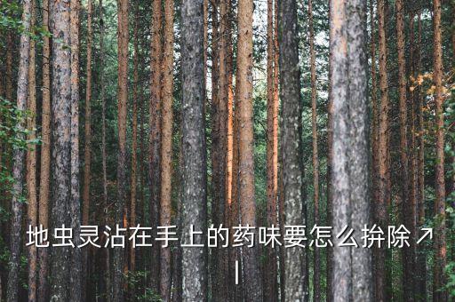  地蟲靈沾在手上的藥味要怎么拚除↗丨