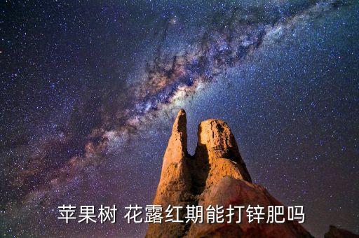  蘋果樹 花露紅期能打鋅肥嗎