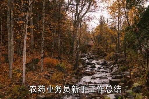  農藥業務員新手工作總結