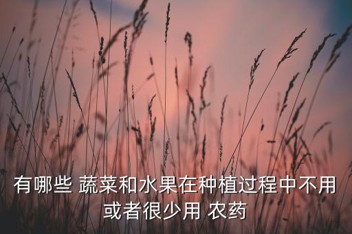 有哪些 蔬菜和水果在種植過程中不用或者很少用 農藥