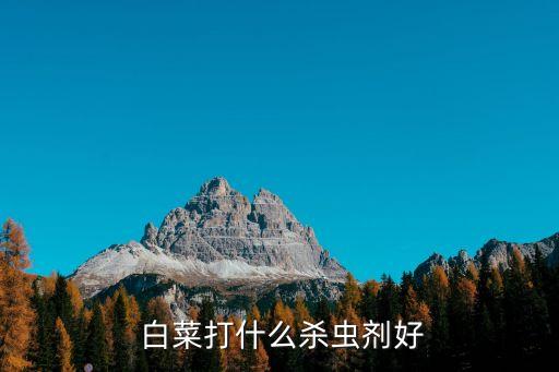  白菜打什么殺蟲劑好