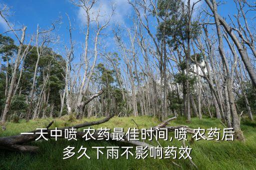 噴農藥什么時候噴最好,農藥什么時候用合適呢