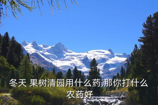 冬天 果樹清園用什么藥,那你打什么 農(nóng)藥好