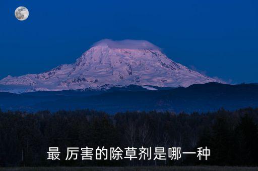 最 厲害的除草劑是哪一種