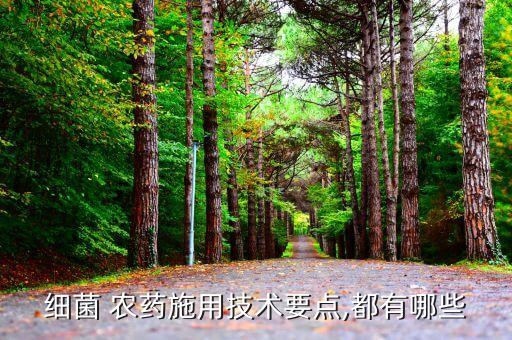 細菌 農藥施用技術要點,都有哪些