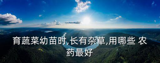 育蔬菜幼苗時,長有雜草,用哪些 農藥最好