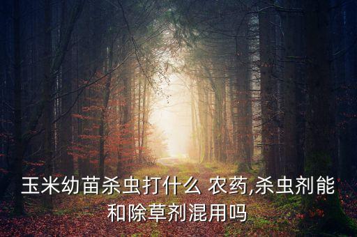 玉米幼苗殺蟲打什么 農(nóng)藥,殺蟲劑能和除草劑混用嗎