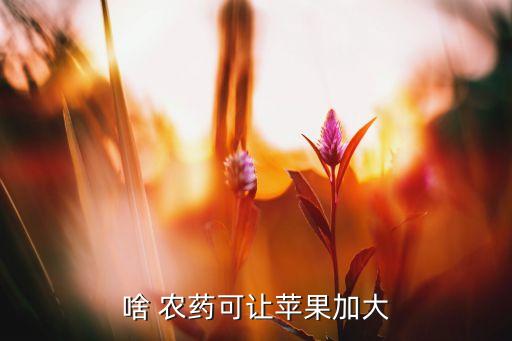 啥 農藥可讓蘋果加大