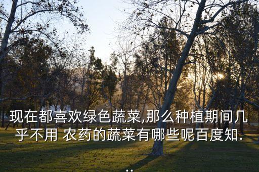 什么素菜不打農(nóng)藥