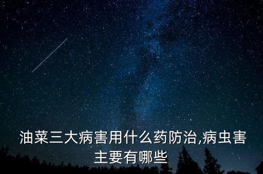  油菜三大病害用什么藥防治,病蟲害主要有哪些