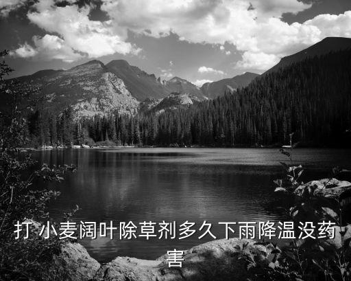 打 小麥闊葉除草劑多久下雨降溫沒(méi)藥害