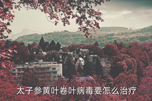  太子參黃葉卷葉病毒要怎么治療