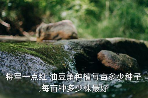 將軍一點紅 油豆角種植每畝多少種子,每畝種多少株最好