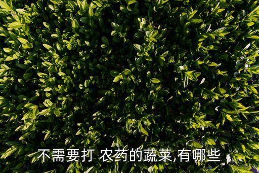 不需要打 農藥的蔬菜,有哪些