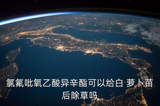 氯氟吡氧乙酸異辛酯可以給白 蘿卜苗后除草嗎