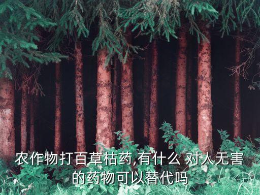 農作物打百草枯藥,有什么 對人無害的藥物可以替代嗎