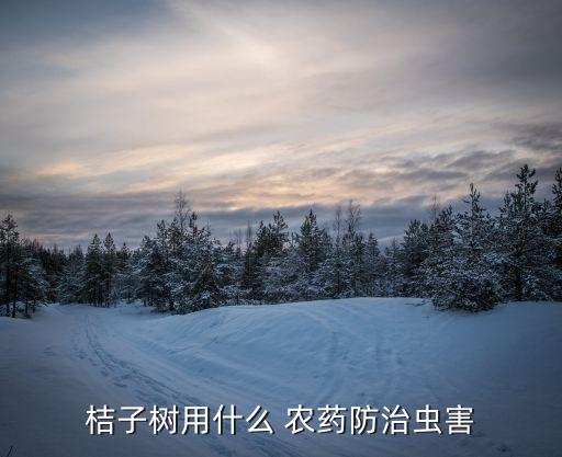 桔子樹用什么 農藥防治蟲害