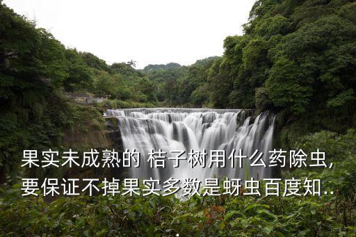 果實(shí)未成熟的 桔子樹用什么藥除蟲,要保證不掉果實(shí)多數(shù)是蚜蟲百度知...