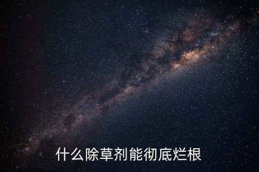 什么除草劑能徹底爛根