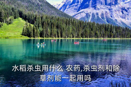  水稻殺蟲用什么 農藥,殺蟲劑和除草劑能一起用嗎