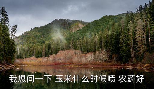 我想問一下 玉米什么時候噴 農藥好