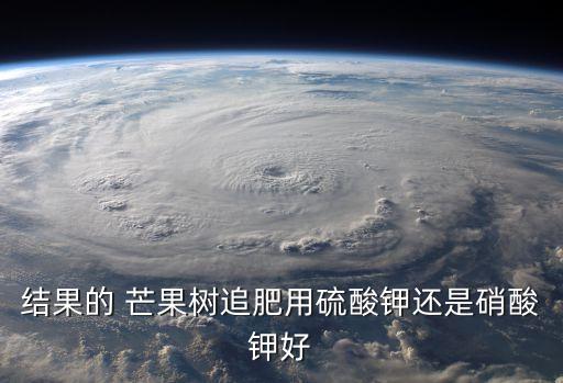結果的 芒果樹追肥用硫酸鉀還是硝酸鉀好