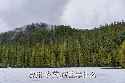 夏用 農藥,應注意什么