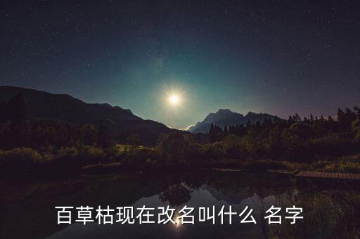 百草枯現(xiàn)在改名叫什么 名字