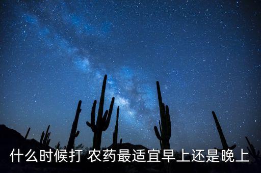 什么時(shí)候打 農(nóng)藥最適宜早上還是晚上