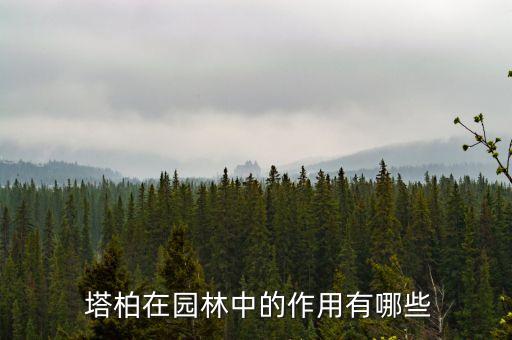 塔柏在園林中的作用有哪些