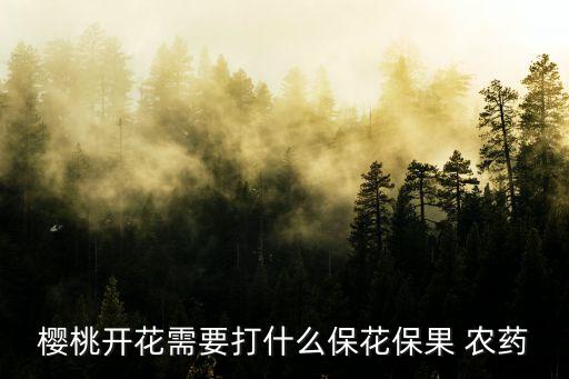 櫻桃開花需要打什么保花保果 農藥