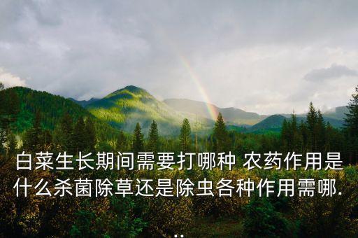 白菜生長(zhǎng)期間需要打哪種 農(nóng)藥作用是什么殺菌除草還是除蟲各種作用需哪...