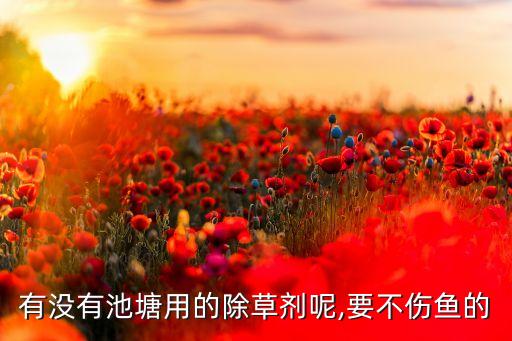 有沒有池塘用的除草劑呢,要不傷魚的