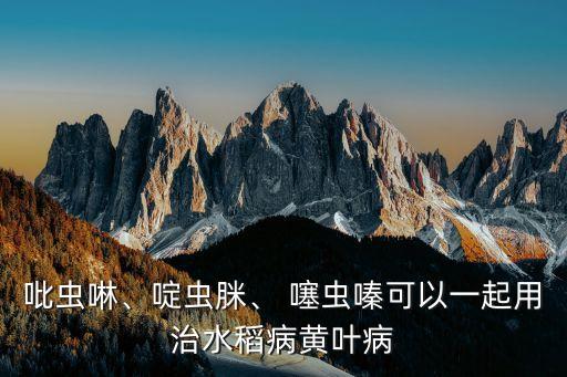 農藥噻蟲嗪治什么病,噻蟲嗪農藥功效與作用