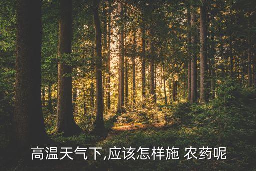 高溫打農藥注意什么,高溫能不能打農藥