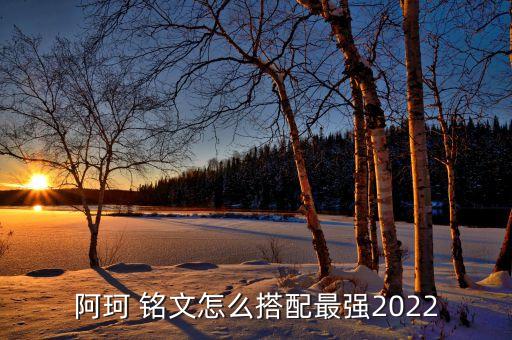 阿珂 銘文怎么搭配最強2022