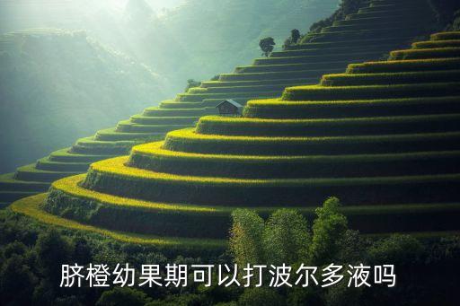 臍橙幼果期可以打波爾多液嗎