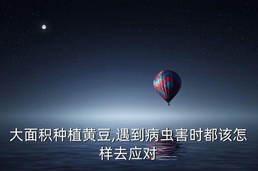 大面積種植黃豆,遇到病蟲害時都該怎樣去應對
