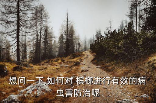 想問一下,如何對 檳榔進行有效的病蟲害防治呢