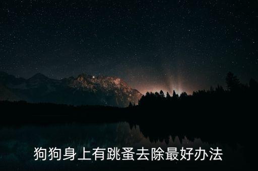 狗狗身上有跳蚤去除最好辦法