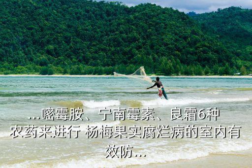 ...嘧霉胺、寧南霉素、良霜6種 農(nóng)藥來(lái)進(jìn)行 楊梅果實(shí)腐爛病的室內(nèi)有效防...