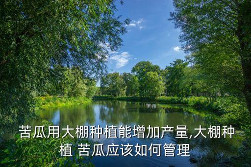  苦瓜用大棚種植能增加產量,大棚種植 苦瓜應該如何管理